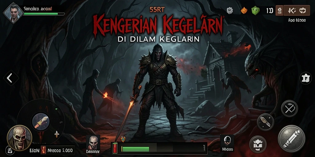 Gameplay menegangkan dengan suasana kegelapan yang mencekam.
