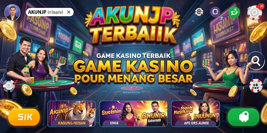 Screenshot gameplay AKUNJP yang menampilkan pengalaman Kasino terbaik.