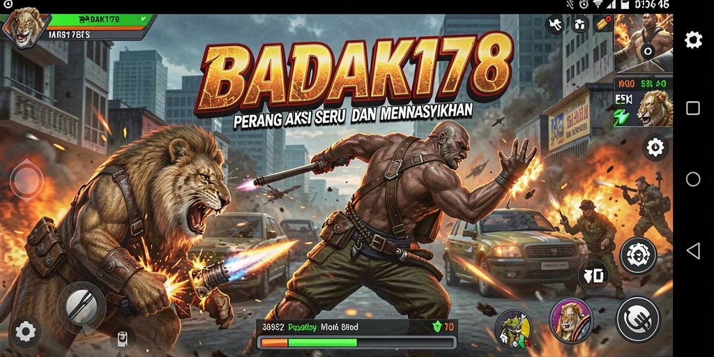 Screenshot menampilkan aksi seru dari permainan BADAK178.