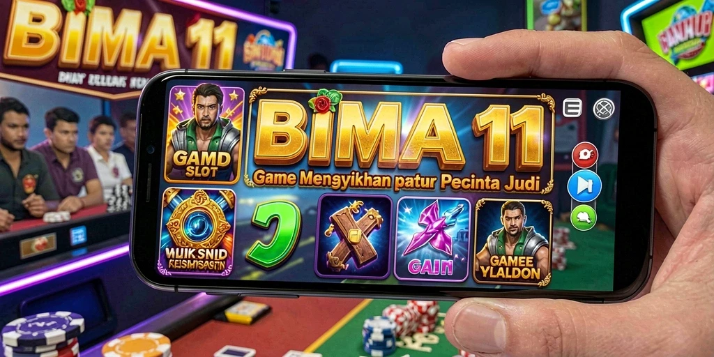 Screenshot utama BIMA11 menampilkan gameplay Slot yang penuh warna dan menarik.