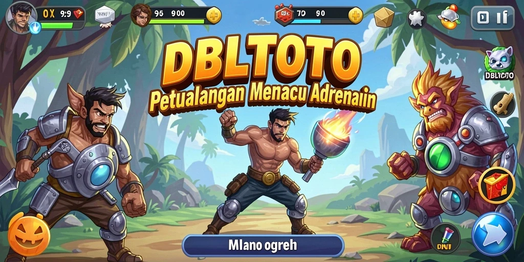 Screenshot DBLTOTO menunjukkan karakter menjelajahi dunia petualangan yang memukau.