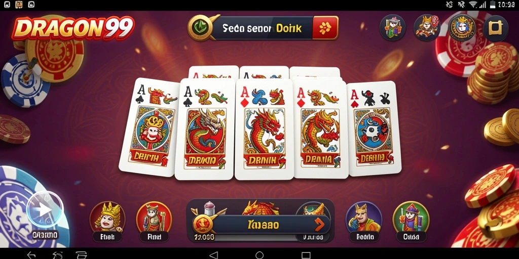 Tampilan gameplay menggembirakan dalam DRAGON99.