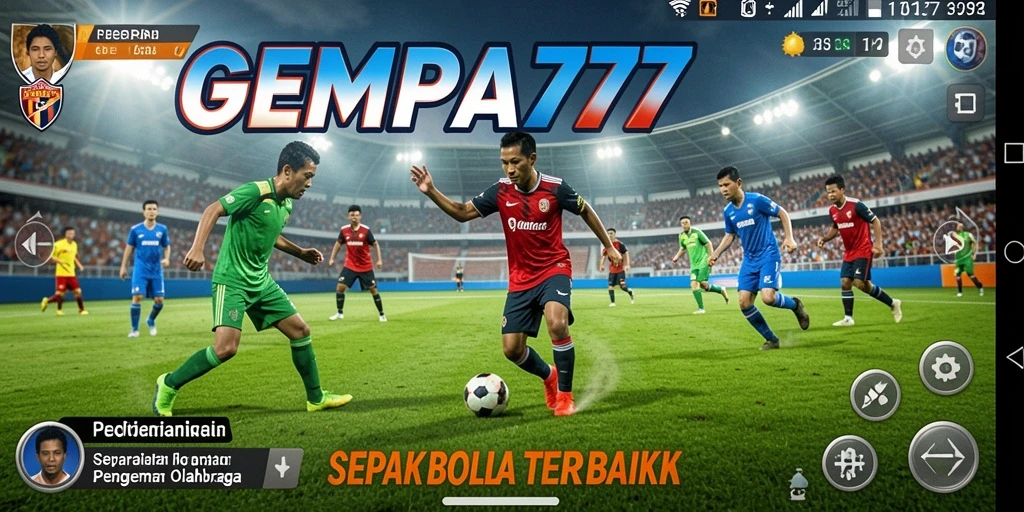 Tampilan gameplay menarik dari GEMPA777 yang menampilkan aksi sepak bola seru.