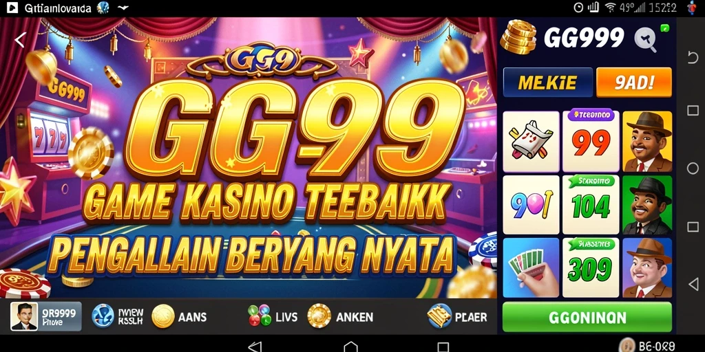 Tangkapan layar dari gameplay menarik di GG999 yang menunjukkan pengalaman Kasino.