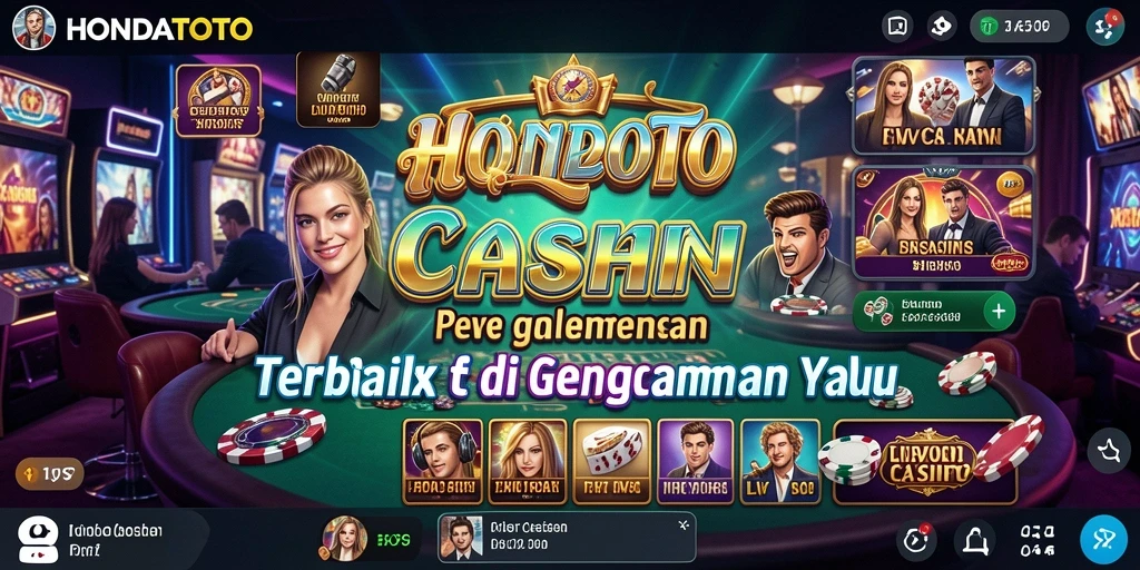 Tampilan gameplay HONDATOTO yang menghadirkan dealer langsung dalam suasana kasino.