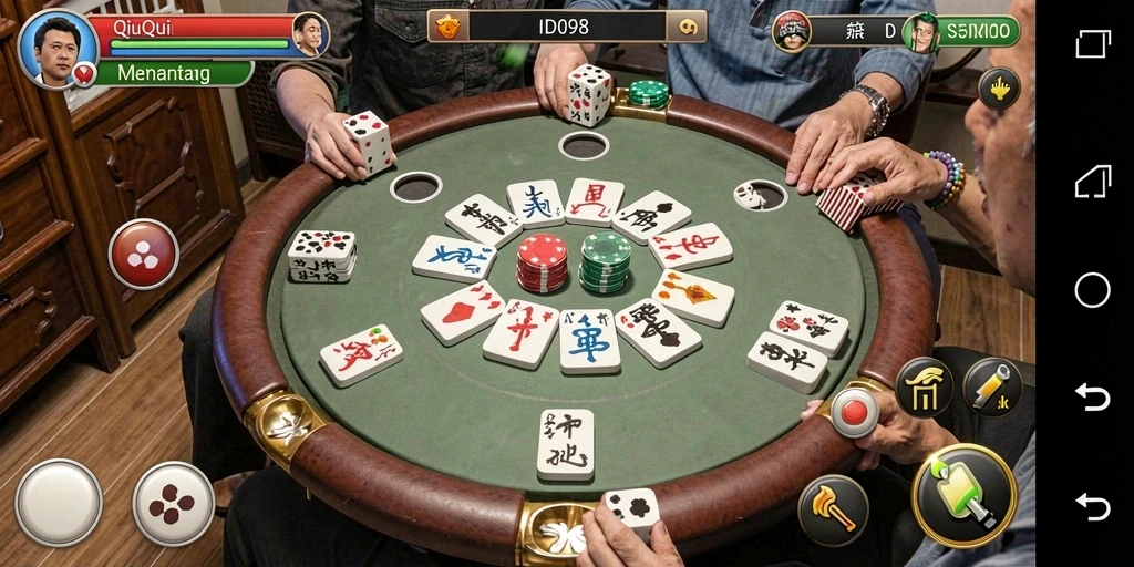 Tampilan gameplay seru dalam ID098 QiuQiu.