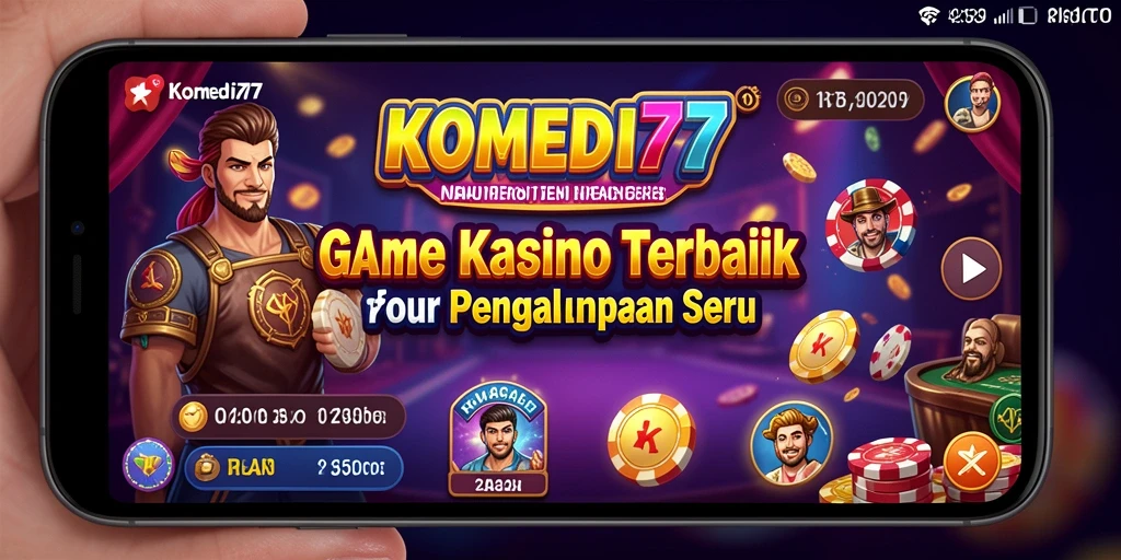 Tangkapan layar utama KOMEDI77 menunjukkan keseruan gameplay Kasino.