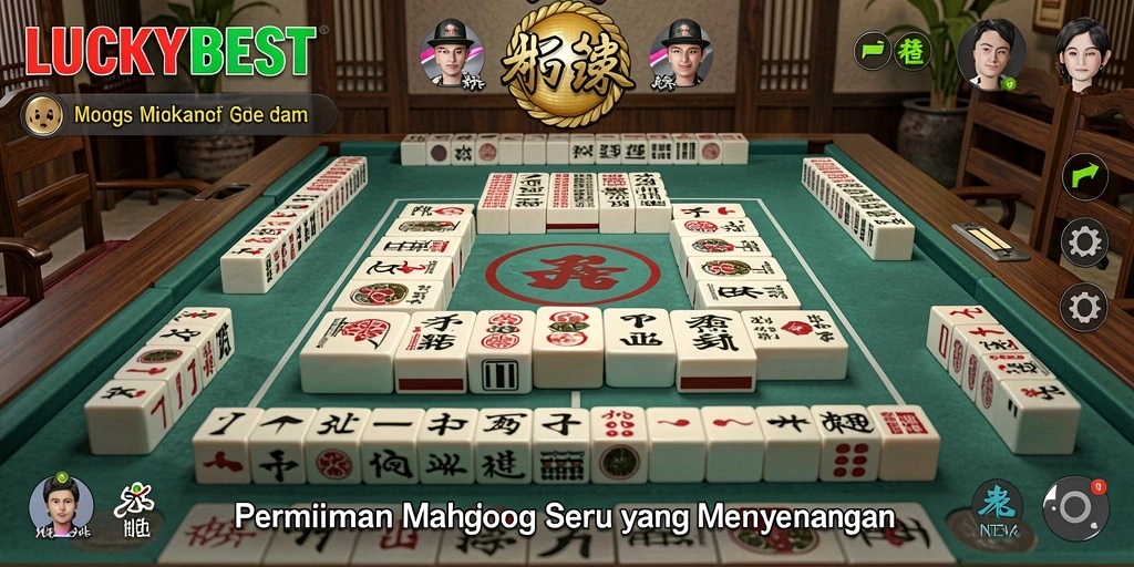 Screenshot utama LUCKYBEST menampilkan gameplay Mahjong yang seru.