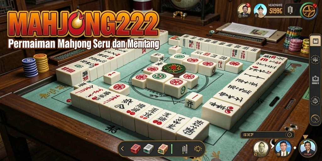 Tampilan menarik dari gameplay Mahjong di MAHJONG222.
