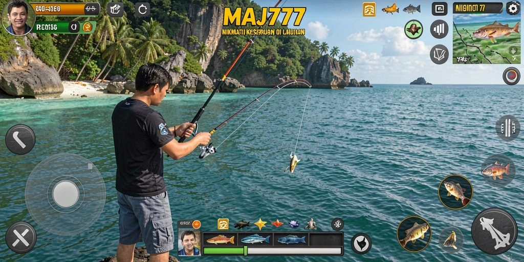 Tangkapan ikan besar dalam aksi gameplay MAJ777.