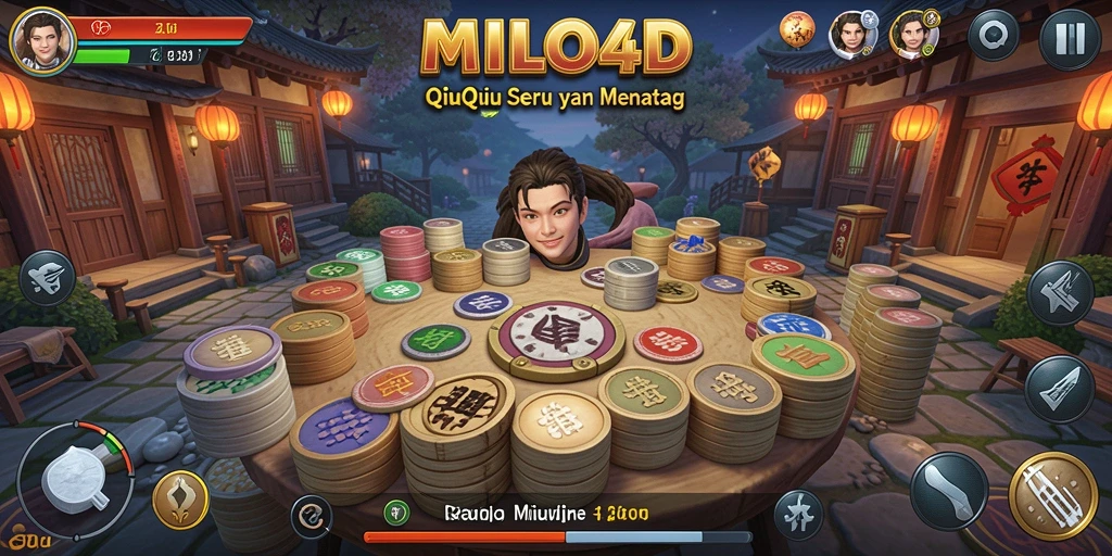 Tampilan gameplay QiuQiu yang seru dan kompetitif.