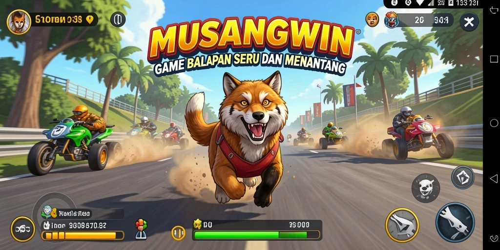 Screenshot gameplay Racing yang seru dan penuh aksi.