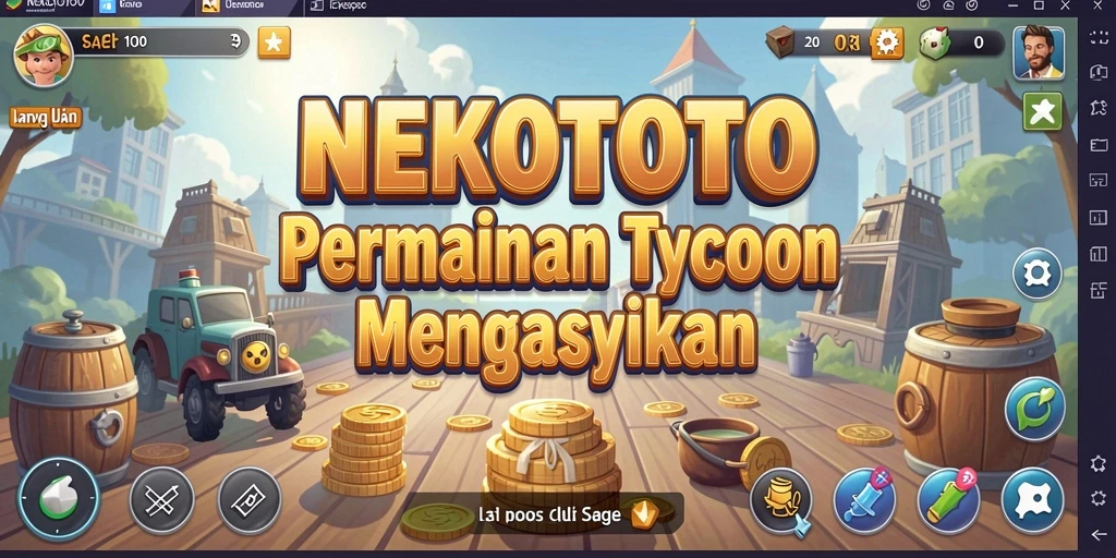 Screenshot gameplay NEKOTOTO yang menampilkan aktivitas Tycoon yang seru.