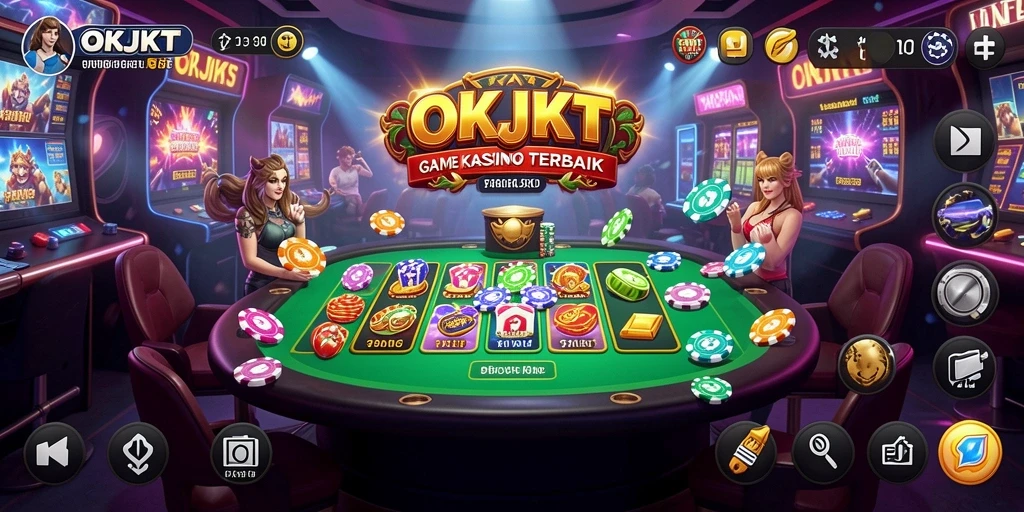Tampilan antarmuka permainan Kasino di OKJKT yang memukau.