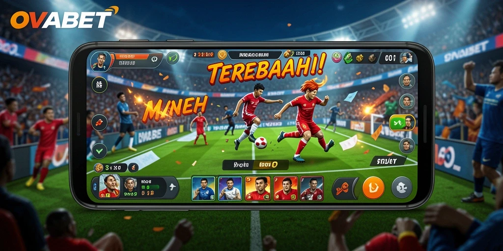 Tangkapan layar gameplay OVABET menampilkan strategi pertempuran yang intens.