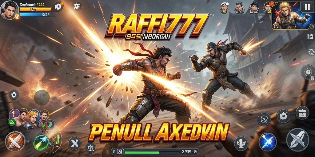 Tampilan aksi seru dalam gameplay RAFFI777 yang mendebarkan.