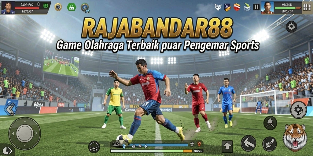 Tampilan gameplay seru RAJABANDAR88 dalam permainan olahraga yang mendebarkan.
