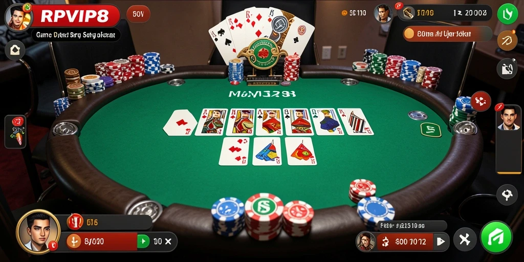 Tampilan menarik dari gameplay seru RPVIP8 dalam Poker.
