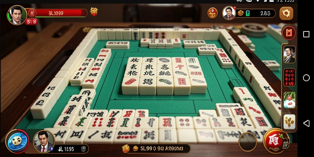 Tampilan gameplay Mahjong menarik di SL999, dengan desain ubin yang elegan.