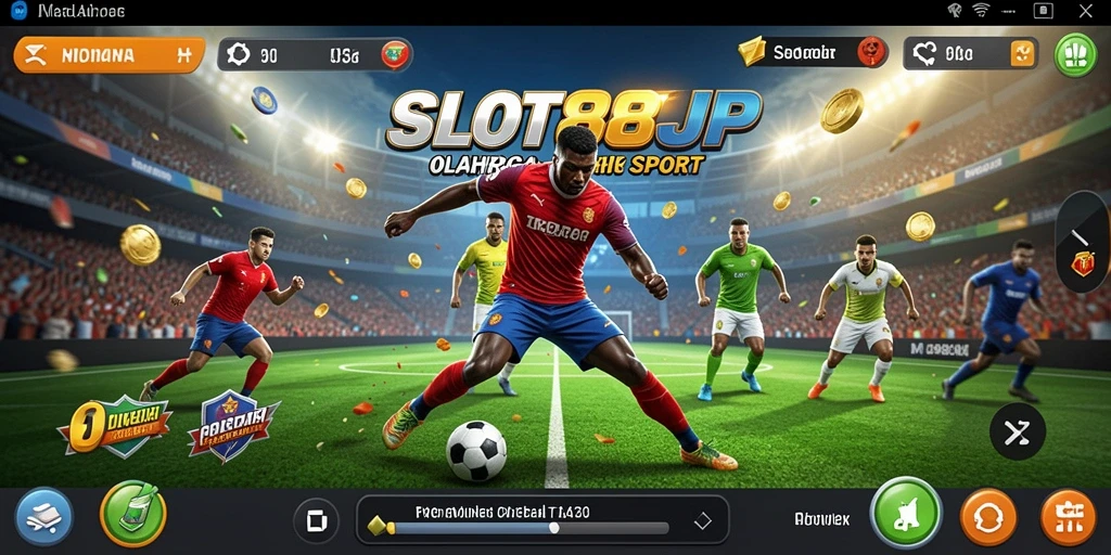 Screenshot menampilkan aksi mendebarkan dalam permainan olahraga.