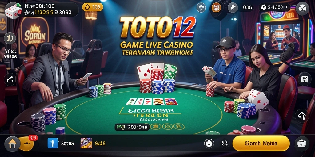 Tampilan gameplay Live Casino yang menegangkan di TOTO12.