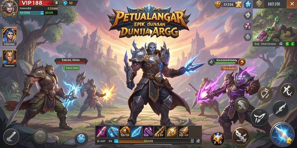 Screenshot menunjukkan aksi pertempuran seru di VIP188 dengan grafis menawan.