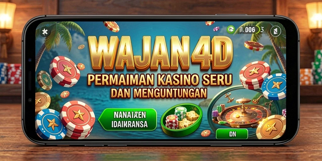 Tampilan permainan menarik dan interaktif dari WAJAN4D di dunia Kasino.