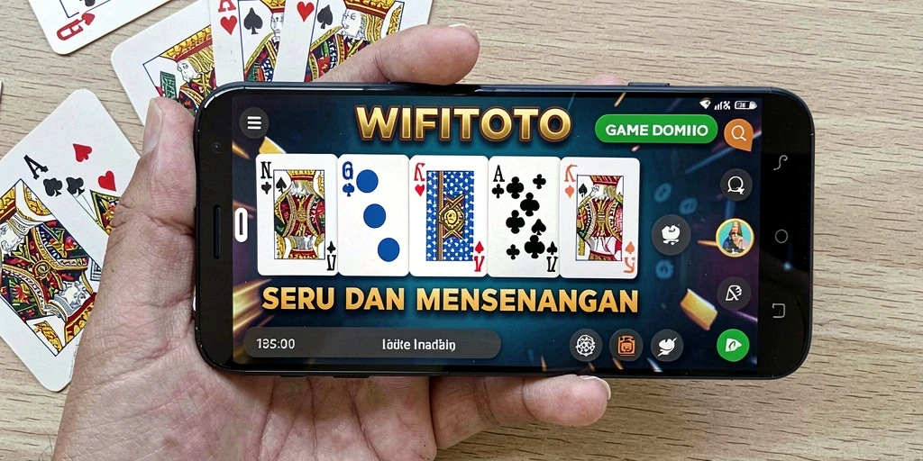 Screenshot gameplay seru WIFITOTO yang menampilkan aksi domino.