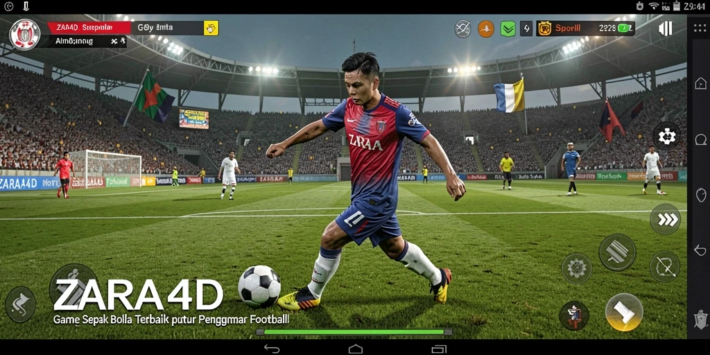 Gameplay mendebarkan dalam ZARA4D yang penuh aksi sepak bola.